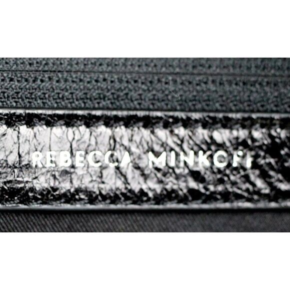 REBECCA MINKOFF BLACK GENUINE LEATHER BACKPACK CONVERTIBLE SHOULDER BAG PURSE - Picture 10 of 13
